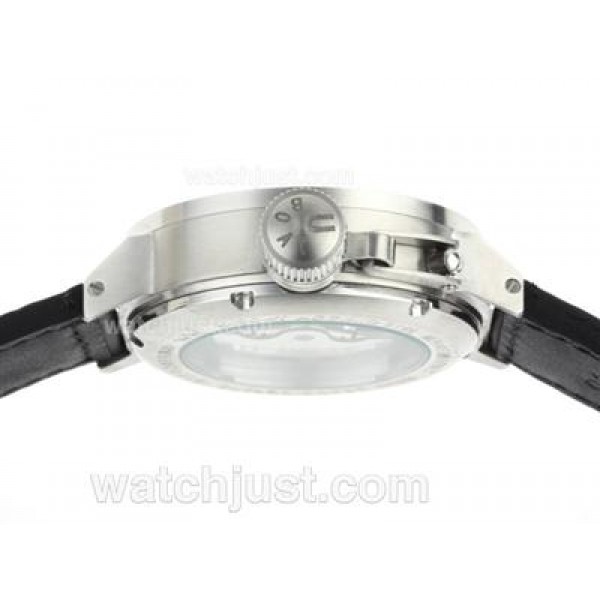 U-Boat Italo Fontana Automatic Black Dial with Gray Markers-Leather Strap