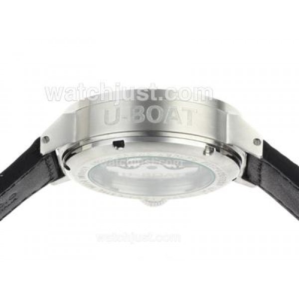 U-Boat Italo Fontana Automatic Black Dial with Gray Markers-Leather Strap
