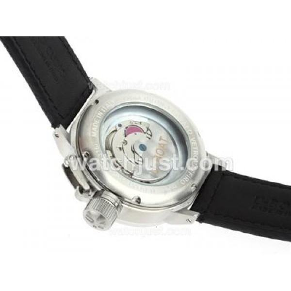 U-Boat Italo Fontana Automatic Black Dial with Gray Markers-Leather Strap