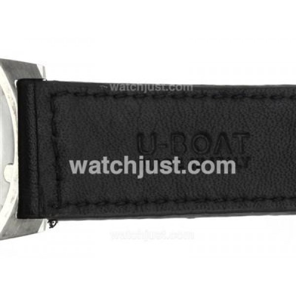U-Boat Italo Fontana Automatic Black Dial with White Markers-Leather Strap