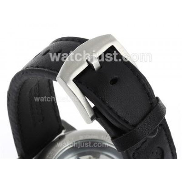 U-Boat Italo Fontana Automatic Black Dial with White Markers-Leather Strap
