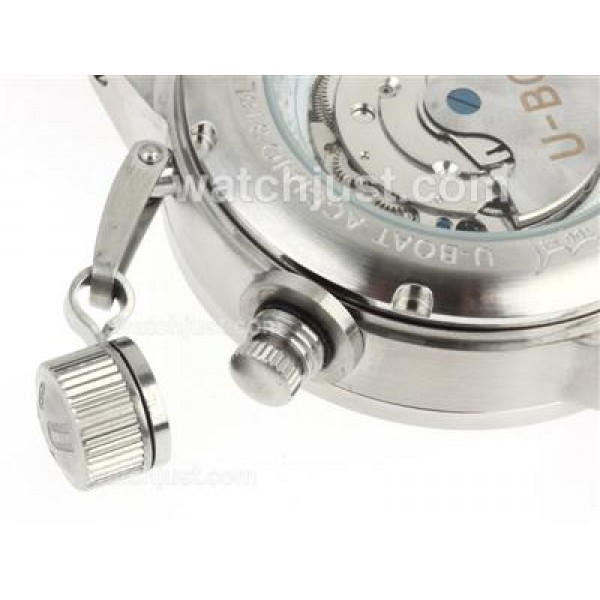U-Boat Italo Fontana Automatic Black Dial with White Markers-Leather Strap