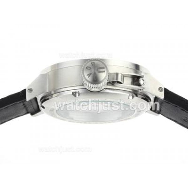 U-Boat Italo Fontana Automatic Black Dial with White Markers-Leather Strap