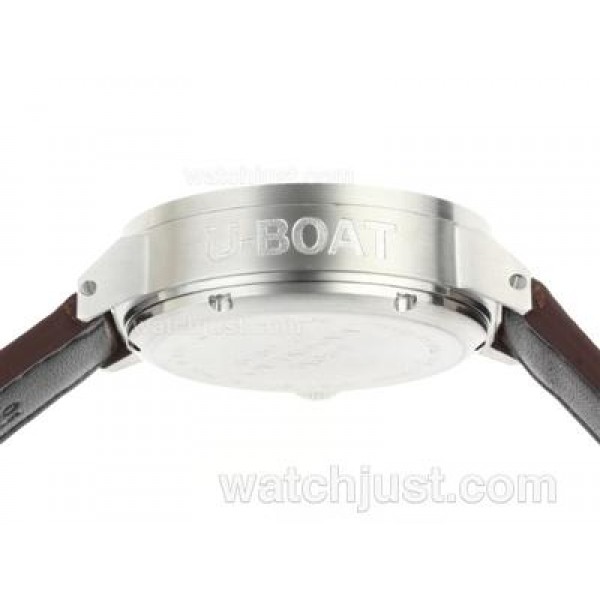 U-Boat Italo Fontana Working Chronograph White Dial with Black Markers-Leather Strap