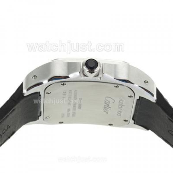 UK Best Quality Cartier Santos 100 Replica Watches With White Dials For Men