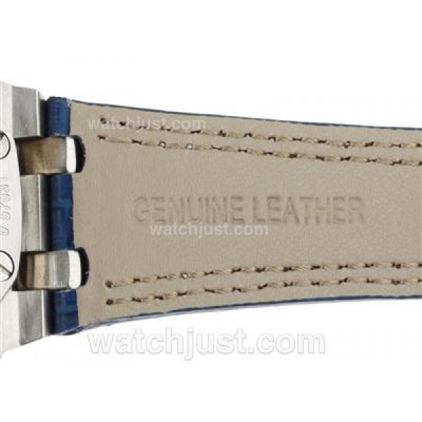 Audemars Piguet Royal Oak Offshore Chrono Swiss Valjoux 7750 Movement with Blue Dial-Leather Strap