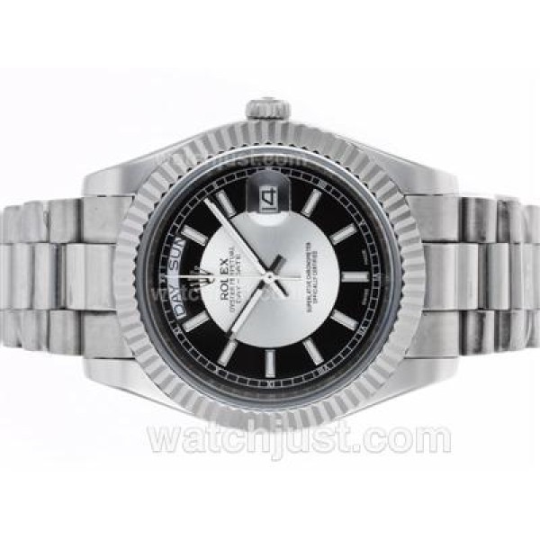 Top Quality Rolex Day-Date II Replica Watches With Black Dials For Men