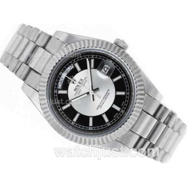 Top Quality Rolex Day-Date II Replica Watches With Black Dials For Men