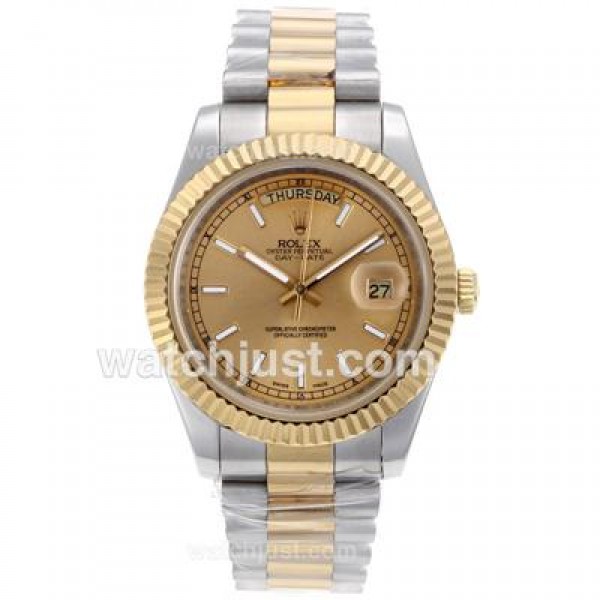 Best Quality Rolex Day-Date II Replica Watches With Golden Dials For Sale