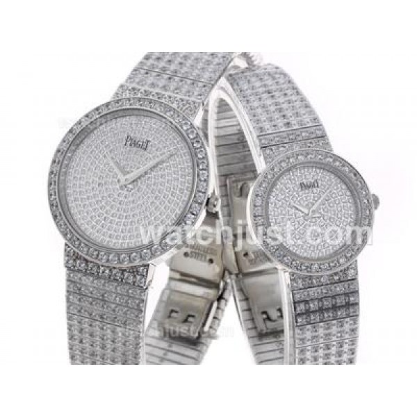 Piaget Limelight Swiss ETA Movement with Full Diamonds-Couple Watch