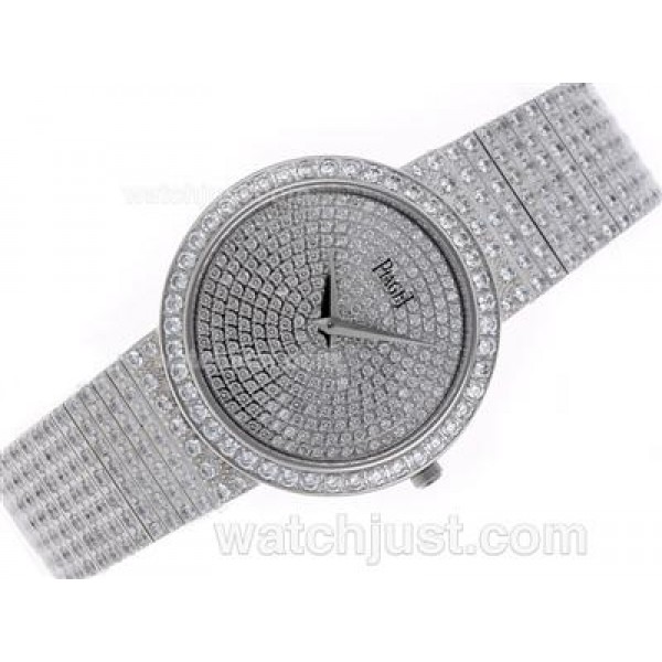 Piaget Limelight Swiss ETA Movement with Full Diamonds-Couple Watch
