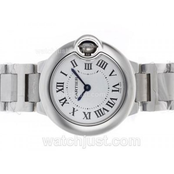 Cartier Ballon bleu de Cartier Swiss ETA Movement with White Dial S/S-Lady Size