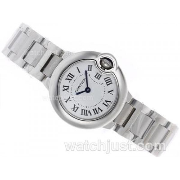 Cartier Ballon bleu de Cartier Swiss ETA Movement with White Dial S/S-Lady Size