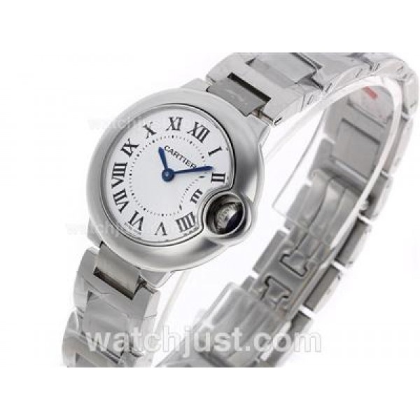 Cartier Ballon bleu de Cartier Swiss ETA Movement with White Dial S/S-Lady Size