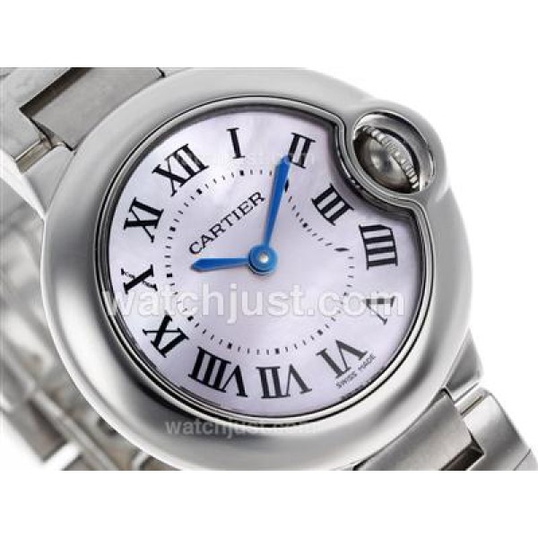 Cartier Ballon bleu de Cartier Swiss ETA Movement with Pink MOP Dial S/S-Lady Size