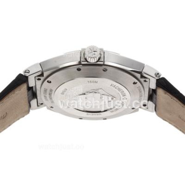 Vacheron Constantin Overseas Swiss ETA 2836 Movement with Black Dial-Leather Strap-1:1 Version