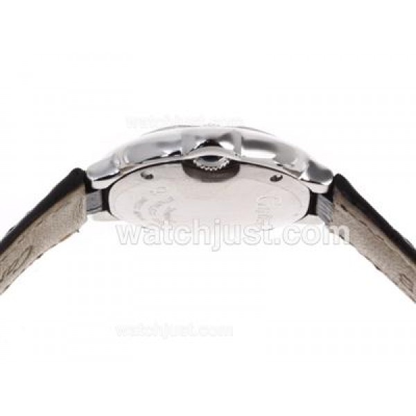 Cartier Ballon bleu de Cartier Swiss ETA Movement White Dial with Leather Strap-Lady Size