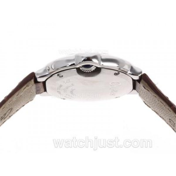 Cartier Ballon bleu de Cartier Swiss ETA Movement MOP Dial with Leather Strap-Lady Size