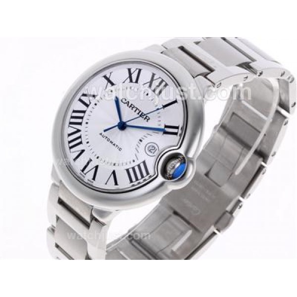 UK Best Quality Cartier Ballon bleu de Cartier Replica Watches With White Dials For Sale