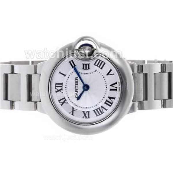 Cartier Ballon bleu de Cartier Swiss ETA Movement with White Dial S/S-Lady Size
