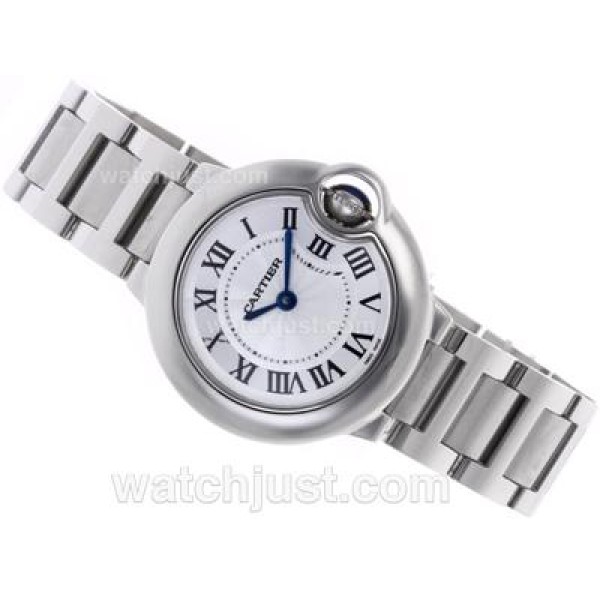 Cartier Ballon bleu de Cartier Swiss ETA Movement with White Dial S/S-Lady Size