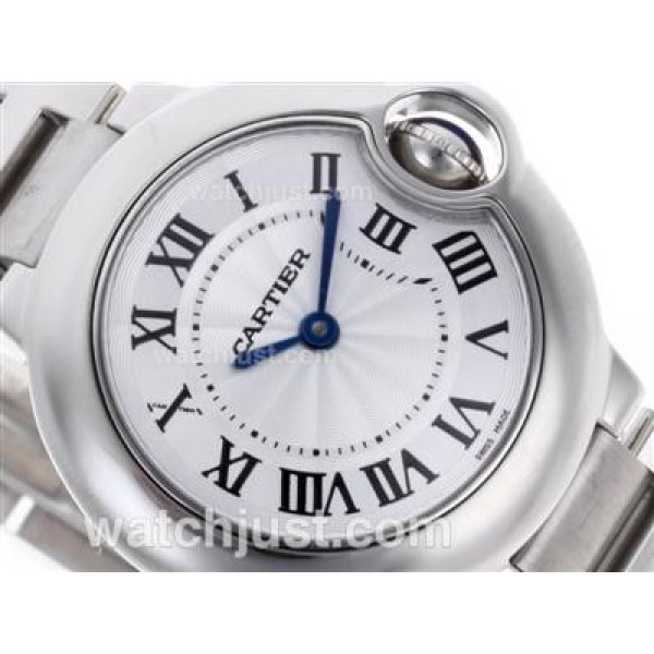 Cartier Ballon bleu de Cartier Swiss ETA Movement with White Dial S/S-Lady Size
