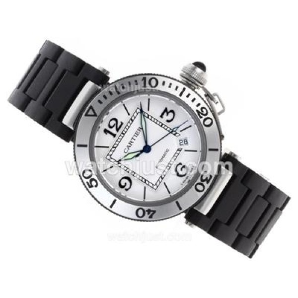 Cartier Pasha Swiss ETA 2836 Movement with White Dial