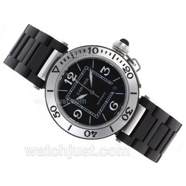 Cartier Pasha Swiss ETA 2836 Movement with Black Dial
