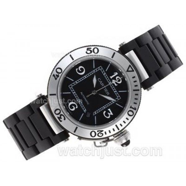 Cartier Pasha Swiss ETA 2836 Movement with Black Dial
