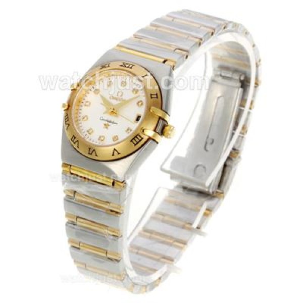 Omega Constellation Two Tone with Diamond Marking and MOP Dial - Lady Size