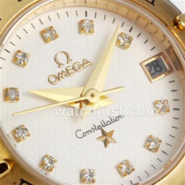 Omega Constellation Two Tone with Diamond Marking and MOP Dial - Lady Size