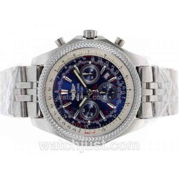 Breitling for Bentley 30s Chronograph Swiss Valjoux 7750 Movement with Blue Dial S/S
