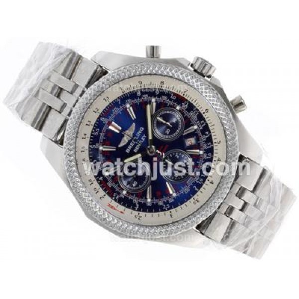 Breitling for Bentley 30s Chronograph Swiss Valjoux 7750 Movement with Blue Dial S/S