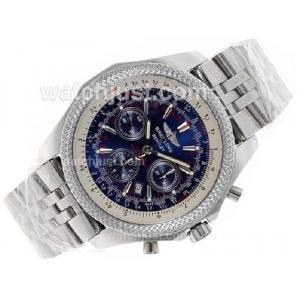 Breitling for Bentley 30s Chronograph Swiss Valjoux 7750 Movement with Blue Dial S/S