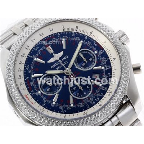Breitling for Bentley 30s Chronograph Swiss Valjoux 7750 Movement with Blue Dial S/S