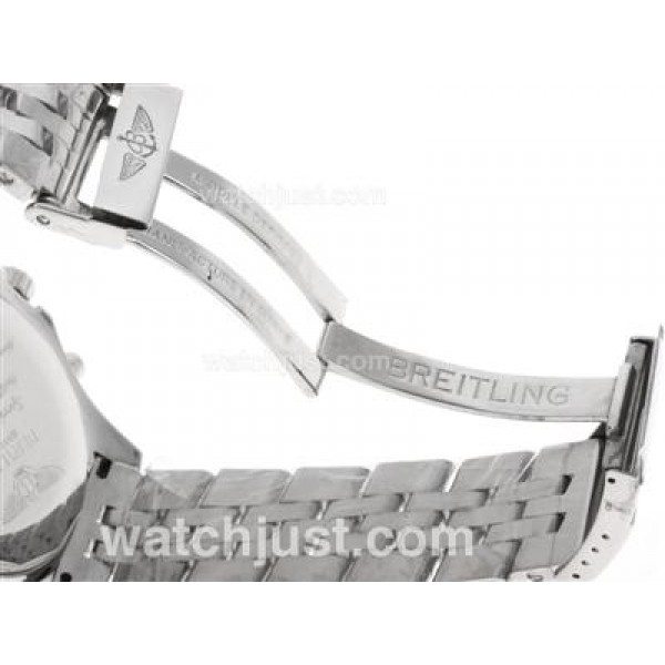 Breitling for Bentley 30s Chronograph Swiss Valjoux 7750 Movement with White Dial S/S