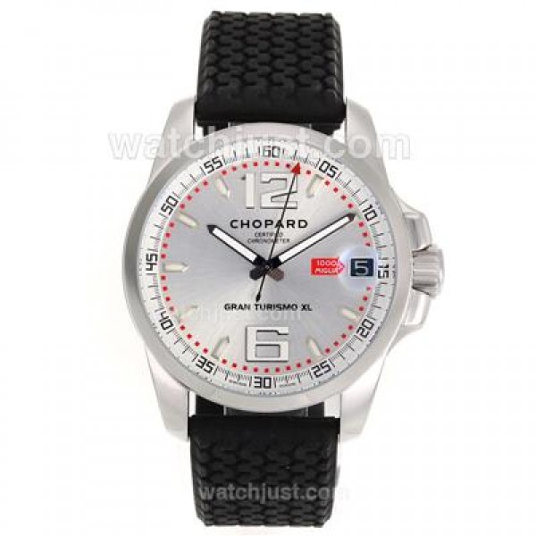 Chopard Gran Turismo XL Automatic with White Dial-Rubber Strap