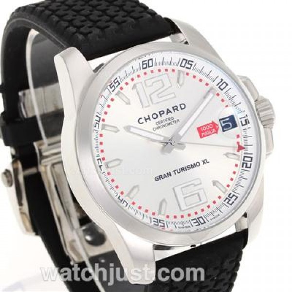 Chopard Gran Turismo XL Automatic with White Dial-Rubber Strap