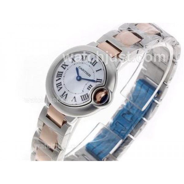 Cartier Ballon bleu de Cartier Swiss ETA Movement Two Tone with MOP Dial S/S-Lady Size