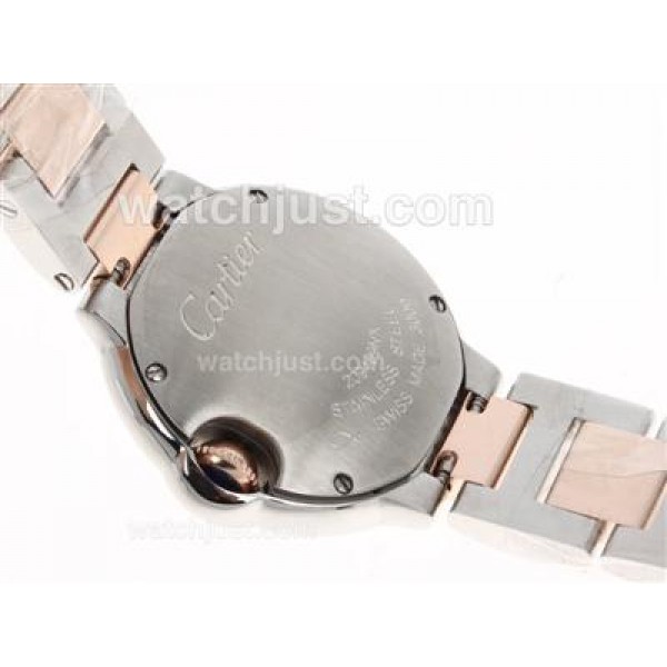 Cartier Ballon bleu de Cartier Swiss ETA Movement Two Tone with MOP Dial S/S-Lady Size
