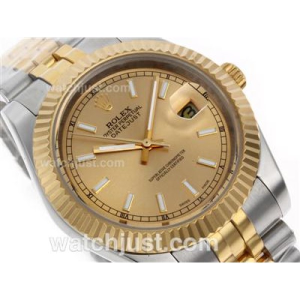 AAA Quality Rolex Datejust II Replica Watches With Golden Dials For Sale
