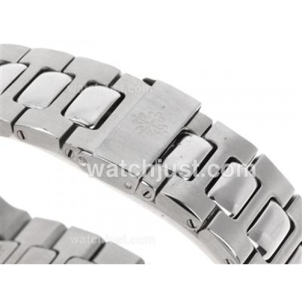 Patek Philippe Nautilus Swiss ETA 2836 Movement Diamond Bezel and Markers with Blue Dial S/S