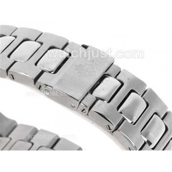 Patek Philippe Nautilus Swiss ETA 2836 Movement Diamond Bezel with Blue Dial S/S