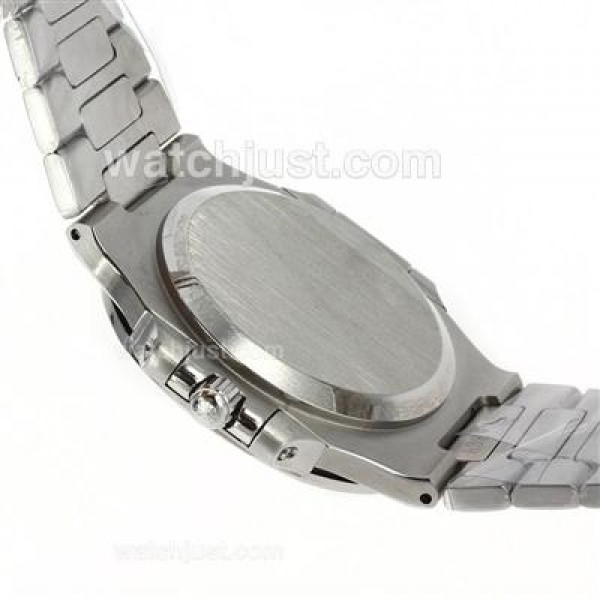 Patek Philippe Nautilus Swiss ETA 2836 Movement Diamond Bezel and Markers with Black Dial S/S