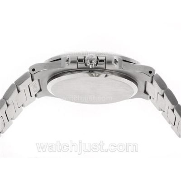 Patek Philippe Nautilus Swiss ETA 2836 Movement Diamond Bezel and Markers with Black Dial S/S