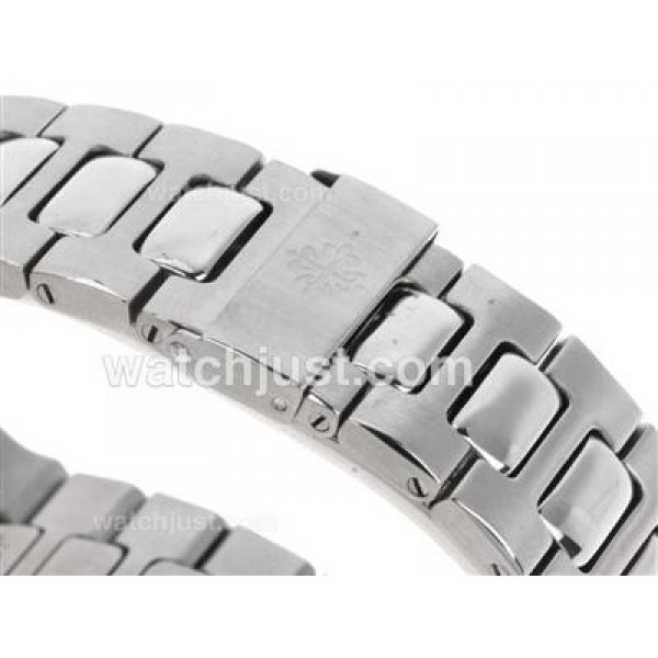 Patek Philippe Nautilus Swiss ETA 2836 Movement Diamond Bezel with Gray Dial S/S