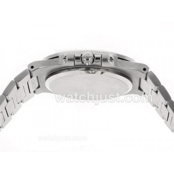 Patek Philippe Nautilus Swiss ETA 2836 Movement Diamond Bezel with Gray Dial S/S