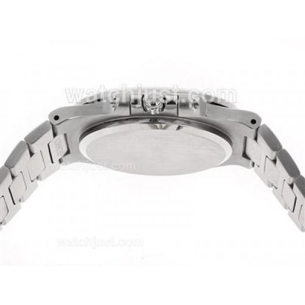 Patek Philippe Nautilus Swiss ETA 2836 Movement Diamond Bezel with Black Dial S/S