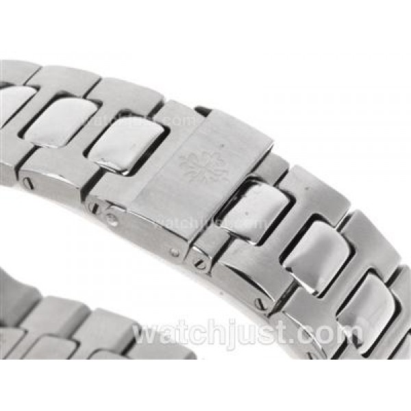 Patek Philippe Nautilus Swiss ETA 2836 Movement Diamond Bezel with Black Dial S/S
