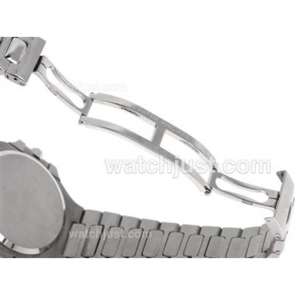 Patek Philippe Nautilus Swiss ETA 2836 Movement Diamond Bezel with White Dial S/S